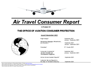 Air Travel Consumer Report November 2021