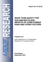 RightTurn Safety for WalkingBicycling Impacts of CurbCorner Radii and Other Factors