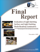 Evaluation of Light Emitting Surface and Light Emitting Diode Roadway Luminaires
