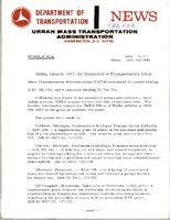Department of Transportation News Urban Mass Transportation Administration UMTA 7517