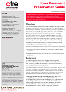 Iowa Pavement Preservation Guide Tech Transfer Summary