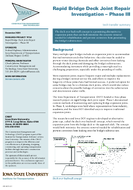 Rapid Bridge Deck Joint Repair Investigation  Phase III Tech Transfer Summary
