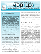 Sensitivity Analysis of MOBILE6 Motor Vehicle Emission Factor Model