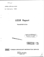 USSR Report Transportation
