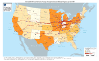 Estimated FAF Flow for Trucks Passing Through Indiana on National Highway System 2017