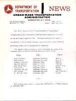 Department of Transportation News Urban Mass Transportation Administration UMTA 74142