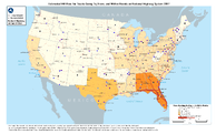Estimated FAF Flow for Trucks Going To From and Within Florida on National Highway System 2017