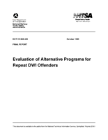 Evaluation of Alternative Programs for Repeat DWI Offenders