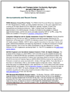 Air Quality and Transportation Conformity Highlights JanuaryFebruary 2013