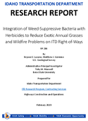 Integration of WeedSuppressive Bacteria with Herbicides to Reduce Exotic Annual Grasses and Wildfire Problems on ITD RightofWays