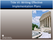 Title VI Writing Effective Implementation Plans