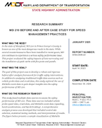 MD 210 Before and After Case Study for Speed Management Practices Research Summary