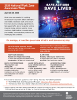 2026 National Work Zone Awareness Week Safe Actions Save Lives