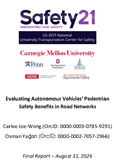 Evaluating Autonomous Vehicles Pedestrian Safety Benefits in Road Networks