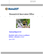 Roadside RightsofWay As Pollinator Habitat A Literature Review