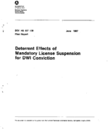 Deterrent Effects of Mandatory License Suspension for DWI Conviction