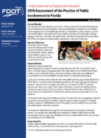 2018 Assessment of the Practice of Public Involvement in Florida Summary