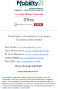Travel Impacts of a Complete Street Project in a Mixed Urban Corridor