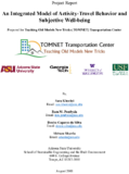 An Integrated Model of ActivityTravel Behavior and Subjective WellBeing