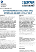 Automated Train Operations ATO Safety and Sensor Development Research Results