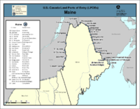 US  Canada Land Ports of Entry LPOEs Maine