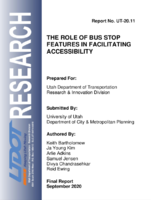 The Role of Bus Stop Features in Facilitating Accessibility