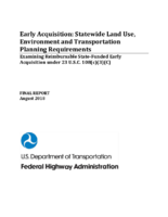 Early Acquisition Statewide Land Use Environment and Transportation Planning Requirements