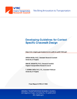Developing Guidelines for Context Specific Crosswalk Design