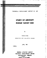 Study of Aircraft Radar Target Size