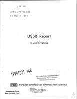 USSR Report Transportation