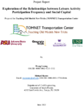 Exploration of the Relationships Between Leisure Activity Participation Frequency and Social Capital