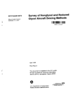 Survey of Nonglycol and Reduced Glycol Aircraft Deicing Methods