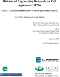 Division of Engineering Research on Call Services Asymmetrical Deformation of Thermoplastic Pipe Analysis