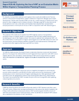 Report R2646 Exploring the Use of VMT as an Evaluation Metric Within Virginias Transportation Planning Process Research Project Brief