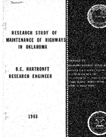 Research Study of Maintenance of Highways in Oklahoma