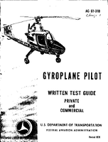 AC 6131B Gyroplane Pilot Written Test Guide Private and Commercial