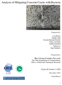 Analysis of Mitigating Concrete Cracks With Bacteria Report