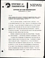 Remarks Prepared for Delivery by Secretary of Transportation John A Volpe at the Dedication of the Dwight D Eisenhower Memorial Bridge