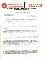 Department of Transportation News Urban Mass Transportation Administration UMTA 7347
