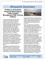 Piloting an AIEnabled Immersive MultiAgency Traffic Incident Management TIM Training Platform Research Summary
