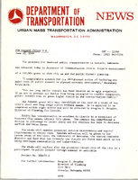 Department of Transportation News Urban Mass Transportation Administration DOT 12269