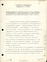 Remarks Prepared for Delivery by John A Volpe Secretary of Transportation at the Introduction of a Plan to Develop and Coordinate a National Program for Minority Business Enterprise