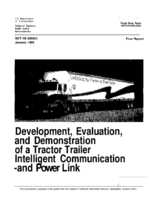 Development evaluation and demonstration of a tractor trailer intelligent communication and power link