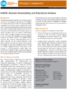 Seismic Vulnerability and PostEvent Actions Project Summary