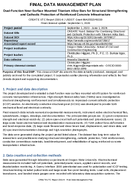 Combining Structural and Cathodic Protection with Titanium Alloy Bars Data Management Plan
