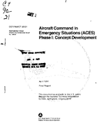 Aircraft Command in Emergency Situations ACES Phase 1 Concept Development
