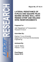 Lateral Resistance of HPiles and Square Piles Behind an MSE Wall With Ribbed Strip and Welded Wire Reinforcements