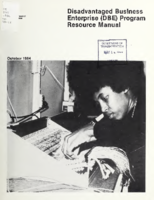Disadvantaged Business Enterprise DBE Program Resource Manual