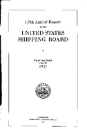 Fifth Annual Report of the US Shipping Board June 30 1921