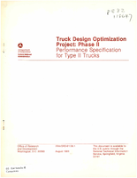 Truck Design Optimization Project TDOP Phase II Performance Specification for Type II Freight Car Trucks